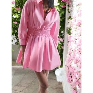 NWOT Zara Poplin Collard Mini Dress